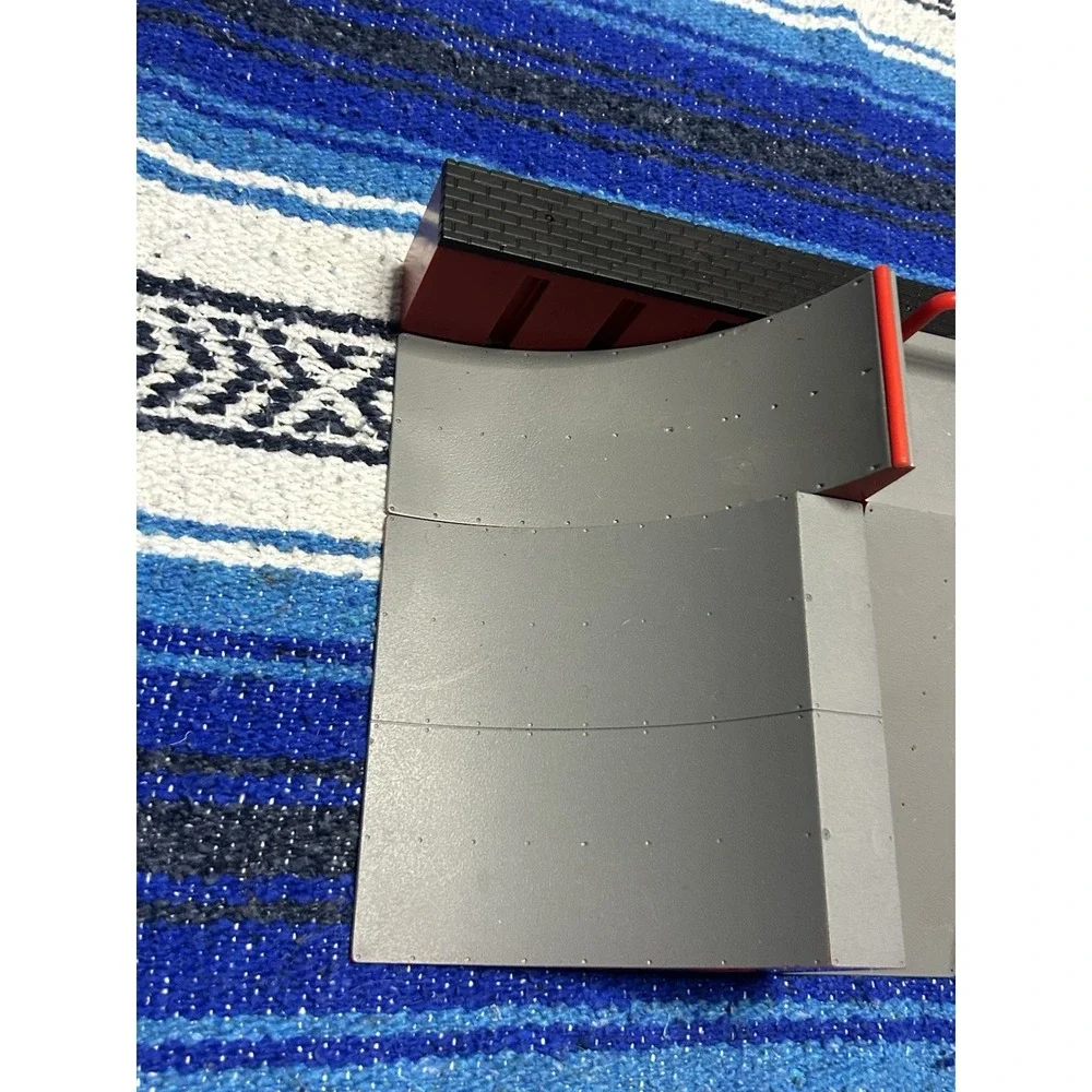 Tech Deck Skate Park Playset Ramp Stairs Rail Gray Red Black Plastic